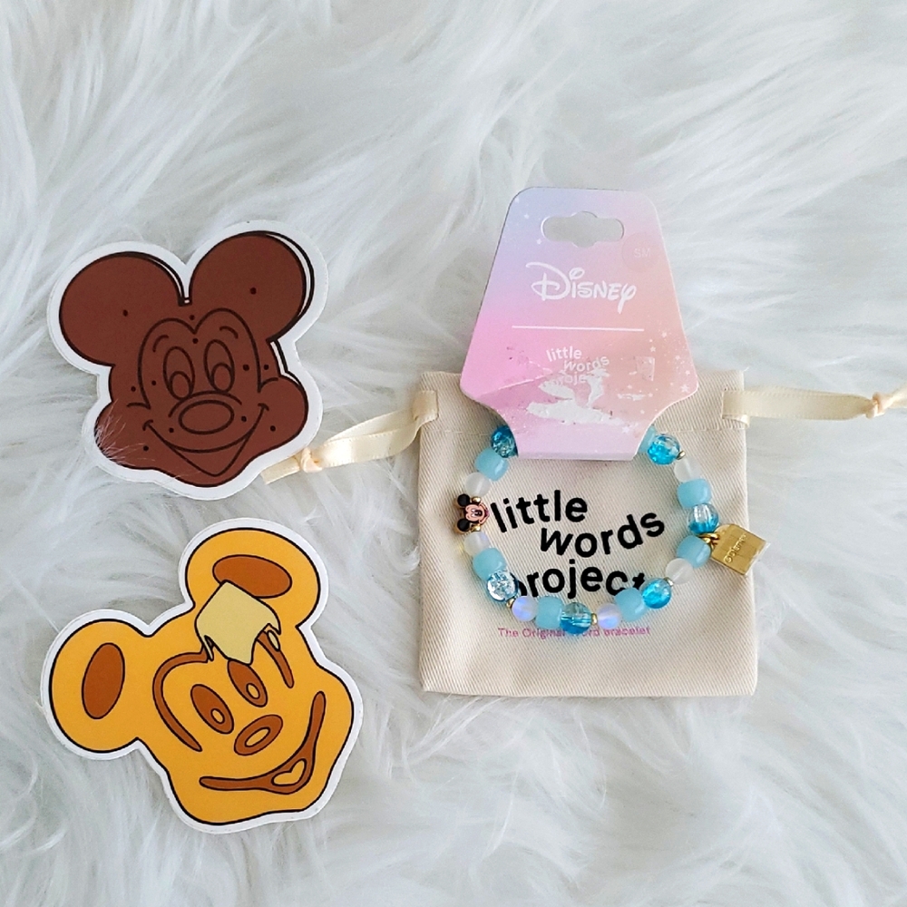 Disney Little Words Project Bracelet with Blue and Gold Accents NWT